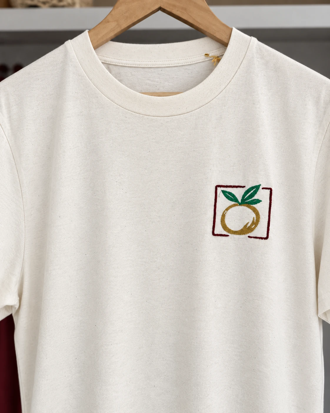 Natural Raw — embroidered citrus front